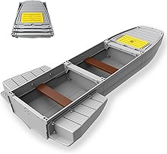 Fishing Boat, Folding Pontoon Boat, Fits in Trunk – Portable Modular Kayak, Seats 2-6, Motor-Ready, Sturdier Than Inflatable Boats – Ideal for Lure Fishing, Hunting, Rowing, Travel, Rescue