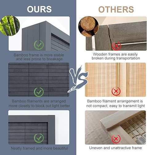 Miniatura 2 de JVVMNJLK Divisor de habitación Oriental Shoji - Divisor de habitación de 6 paneles, divisor para separación de habitaciones, pantalla de privacidad