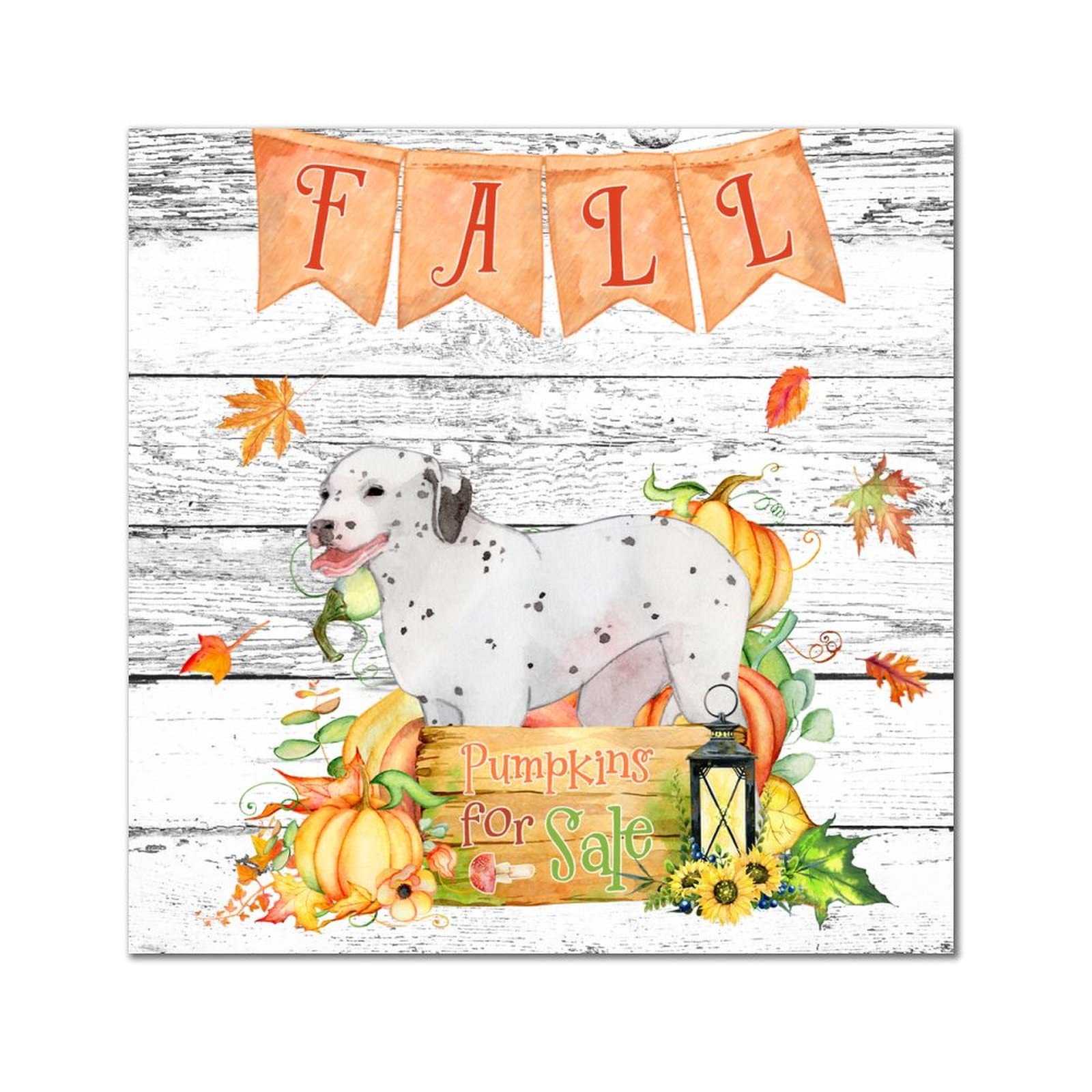 Plaque murale en bois Fall Pumpkins pour maison rustique