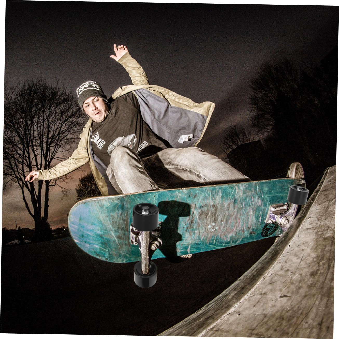 ifundom Skateboard Transparent PU Material Reißfest für Cruiserboards zu Installieren Entfernen