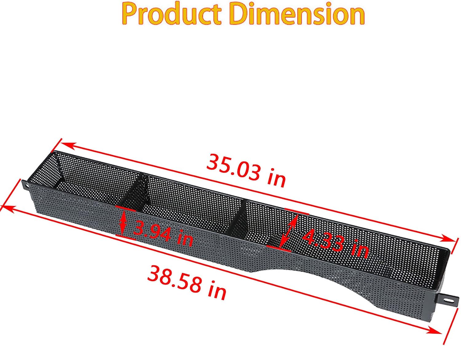 WFLNHB Front Basket Dash Storage Organizer Black Replacement for EZGO RXV 2008+ Golf Carts