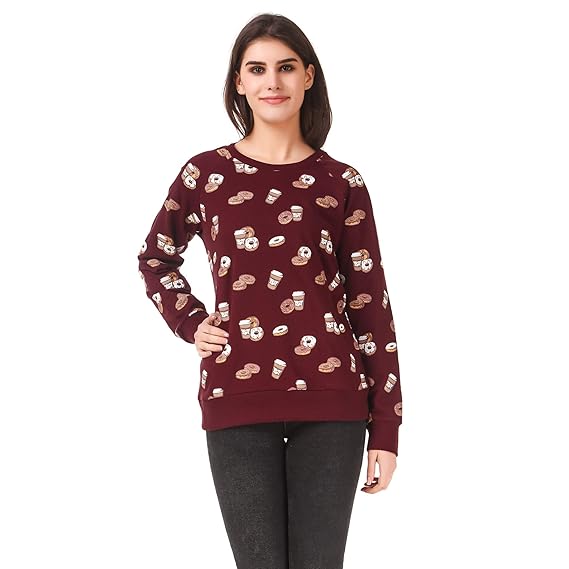 Stories.Label Ladies Cotton Sweatshirts for Women Stylish, Printed Sweatshirt for Girls (Size S- 4XL)