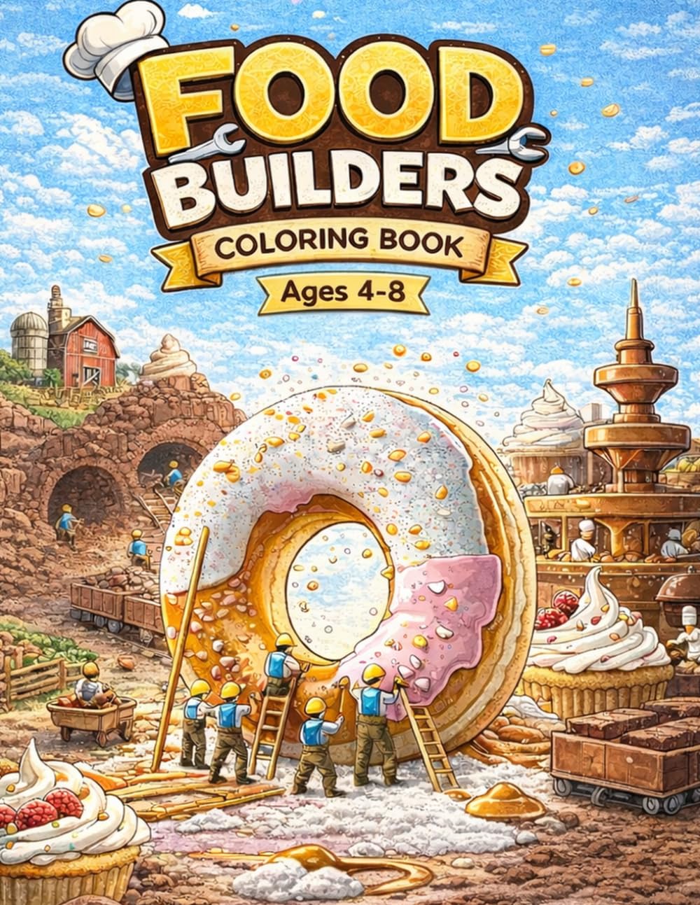 FOOD BUILDERS Coloring Book: Fun and Creative Coloring Book for Kids