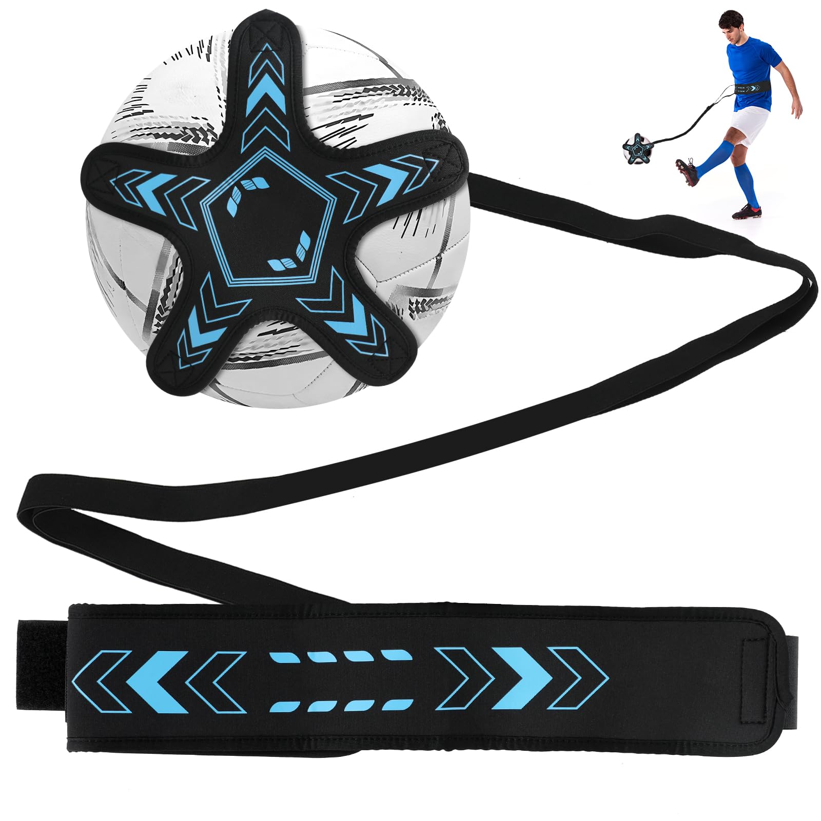 Fußballtrainer mit Kordel - Fussball Geschenke Jungen Trainingsgerät für Fußballer Fußballtrainingszubehör für Vereinsspieler Fußballtrainingsgürtel Geschenkidee
