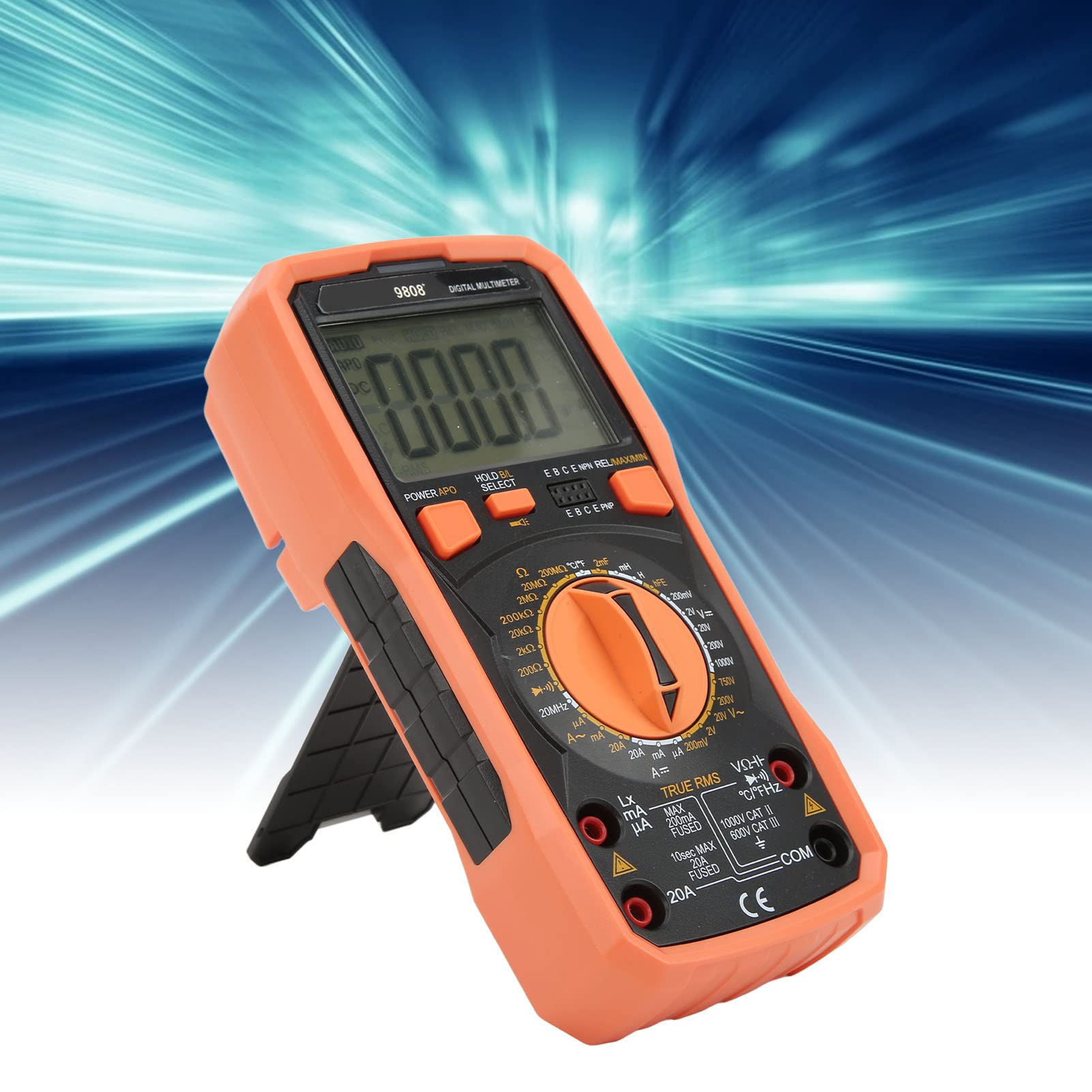 9808+ Accuratezza Ad Alta Precisione Digital Multimetro Multifunzionale Tester Elettrico Misurazione della Corrente di Tensione di Tensione AC CC Capacità