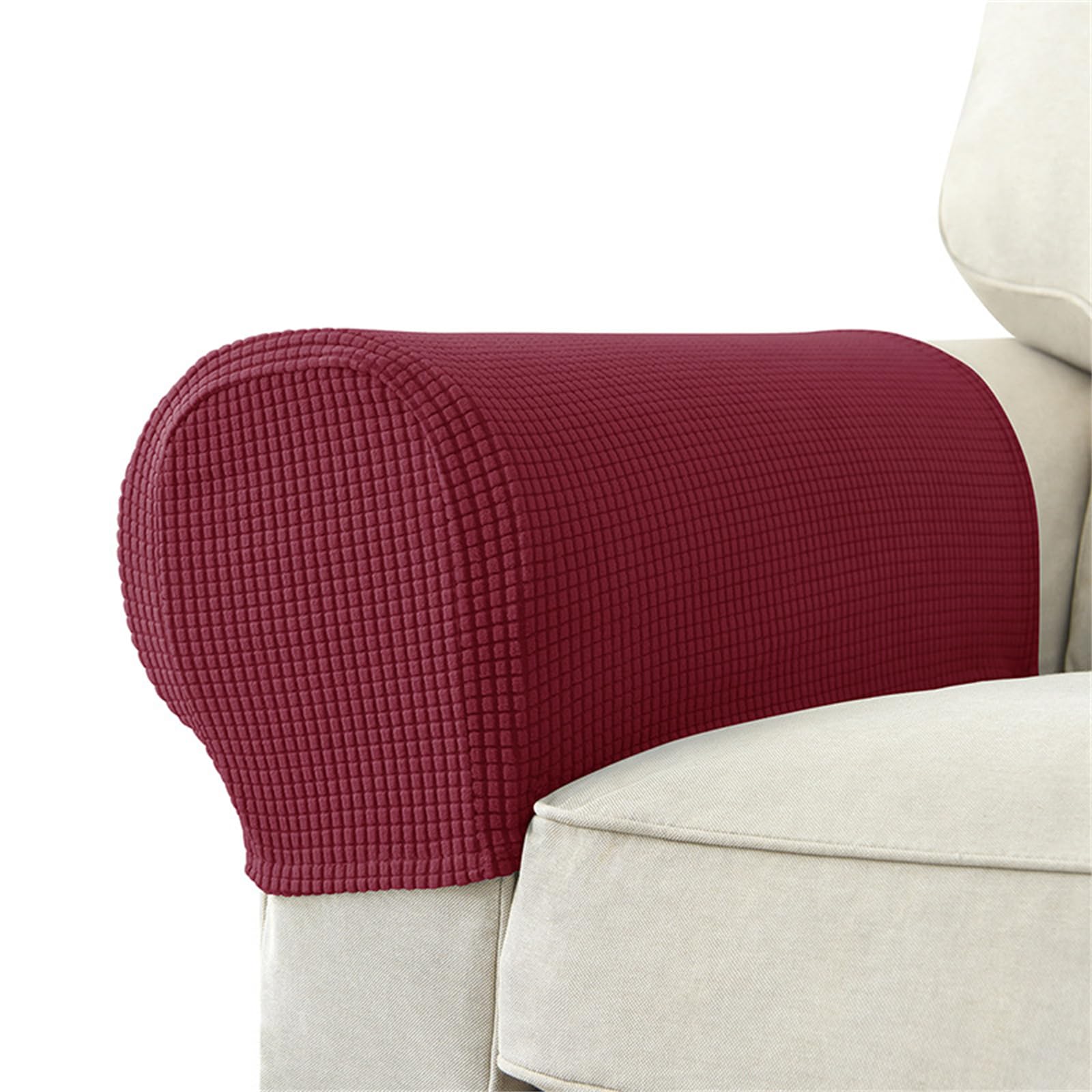 NEWFT 2pcs Plushes Sofa Armrest Covers Enhances Protections for Chair Arm, Machine Washable Furniture Arm Protections Couch Slipcovers