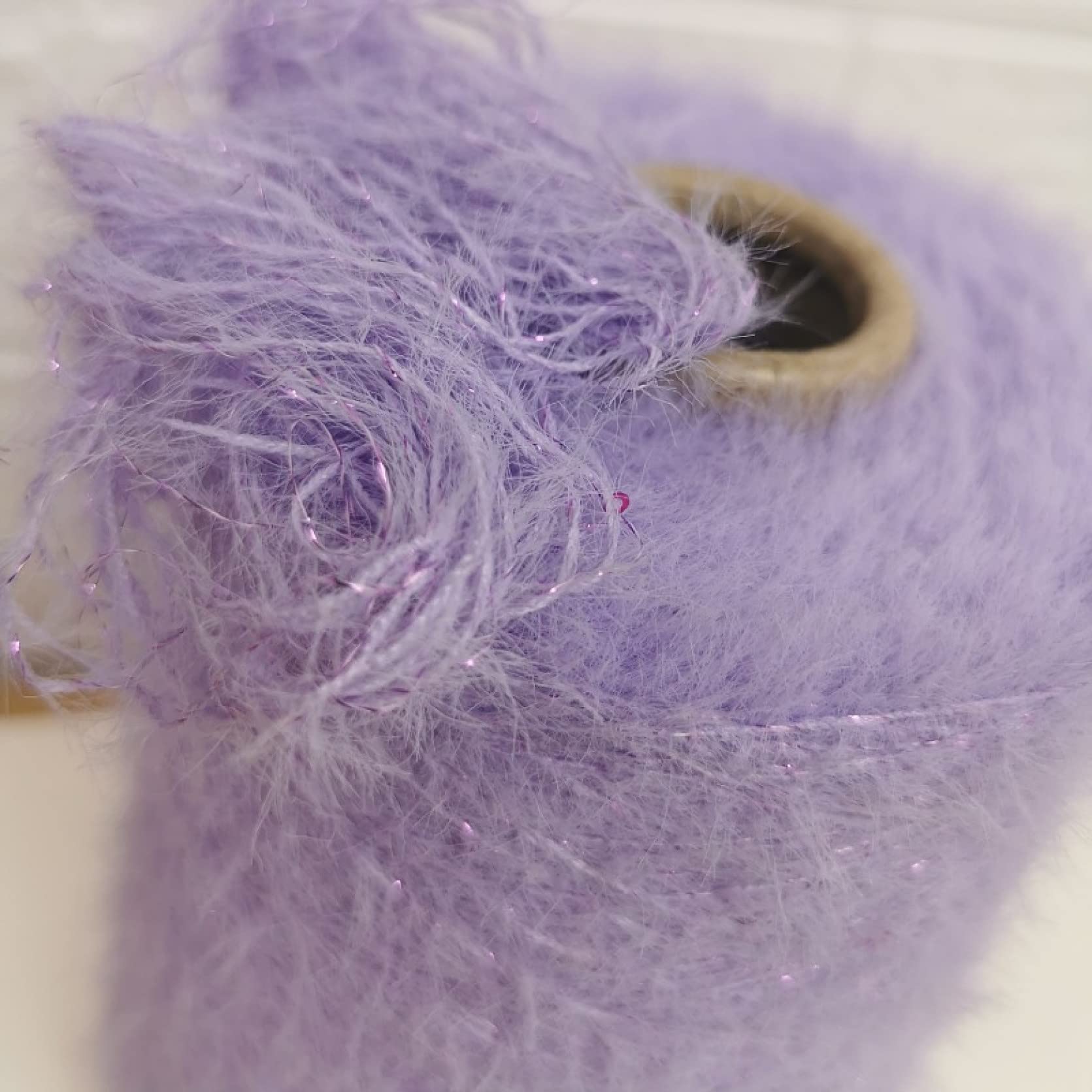 filato, filato per uncinetto, 500g Paillettes dorate imitazione lana visone filato morbido maglione lavorato a maglia scialle filato for maglieria filo all'uncinetto mantenere caldo filato(Purple)