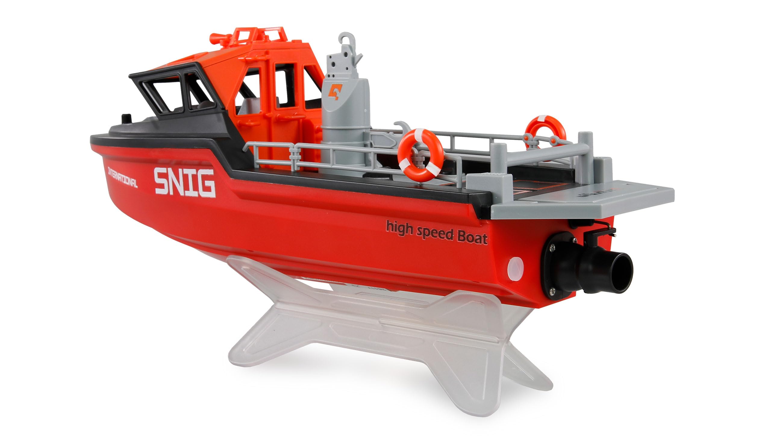 Amewi Barco Salvavidas RC sin escobillas, 320 mm, RTR Rojo/Negro, teledirigido, niño a Partir de 8 años