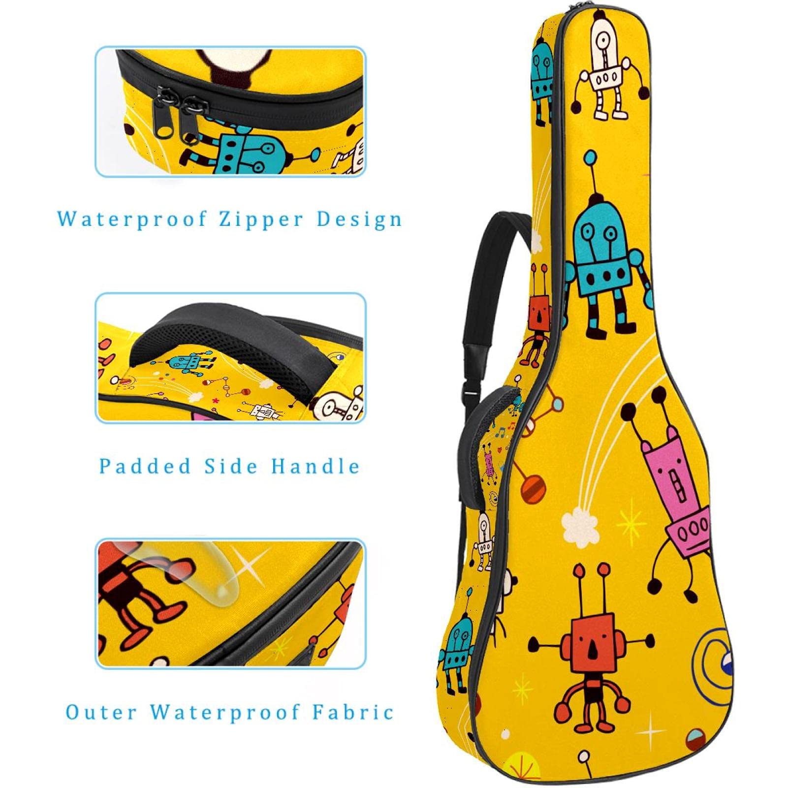 étui Guitare Drapeau Américain Housse De Transport Pour Guitare électrique/ acoustique - Imperméable, Motif Drapeau Américain - Avec Sangles De Sac à Dos étui Guitare Drapeau Américain Housse De Transport Pour Guitare électrique/ acoustique - Imperméable, Motif Drapeau Américain - Avec Sangles De Sac à Dos