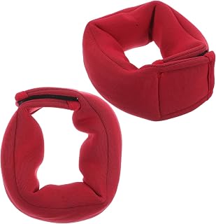 2pcs Adjustable Wrist and Ankle Weights for Men, Red Neoprene
