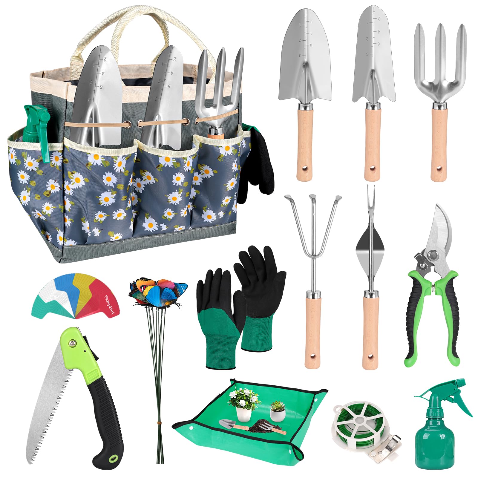 ciemon 62-Piece Heavy-Duty Garden Tool Set