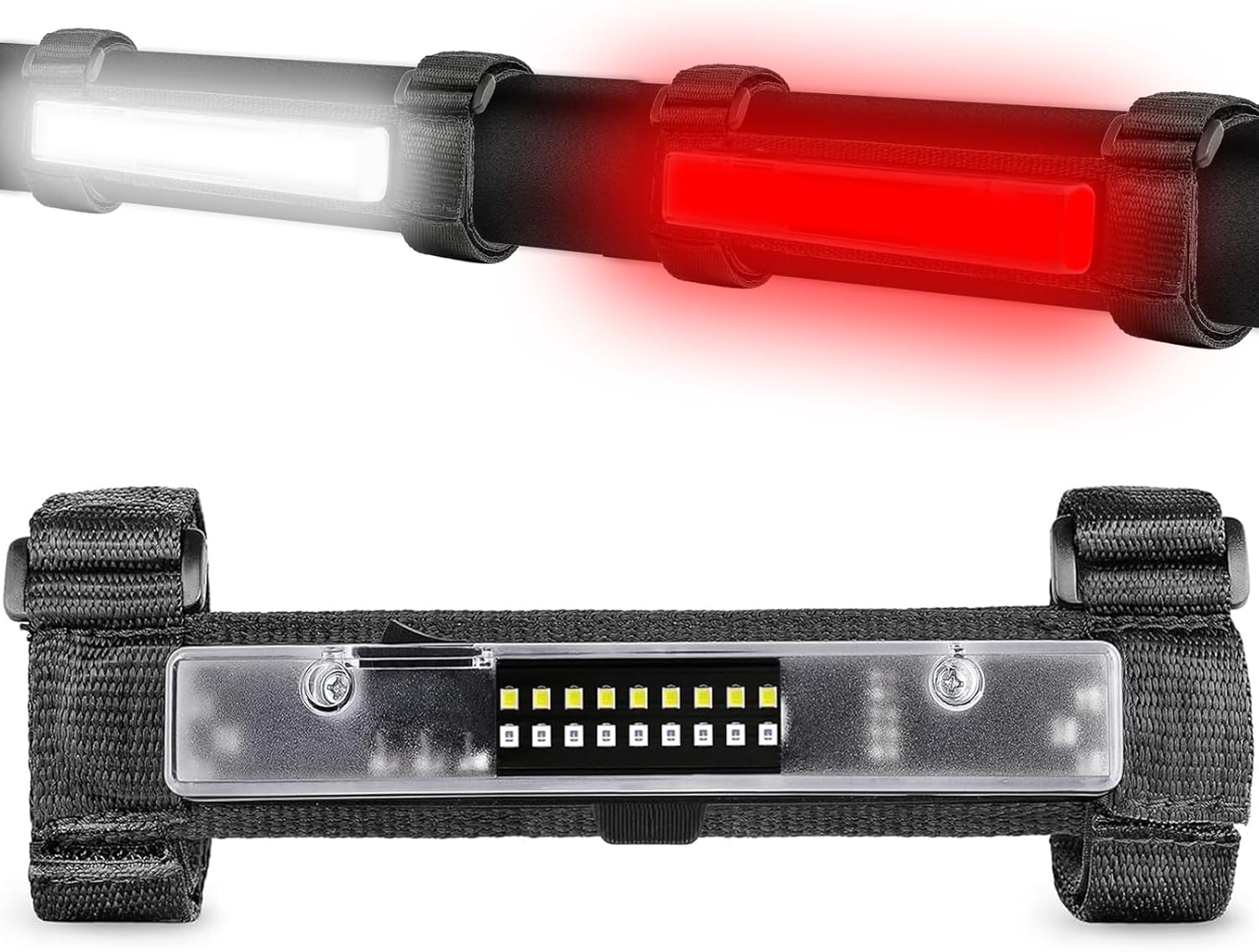 LED Dome Light Red and White Battery Powered, Magnetic Roll Bar Mount Car Interior Repair Truck Bed Lights for UTV ATV Golf Cart RZR Polaris Off Road Truck