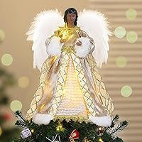 Vista 20 de Luxspire Decoración para árbol de Navidad, estrella iluminada 3D con enchufe USB y control remoto, luces de estrella para árbol de Navidad de 9.6