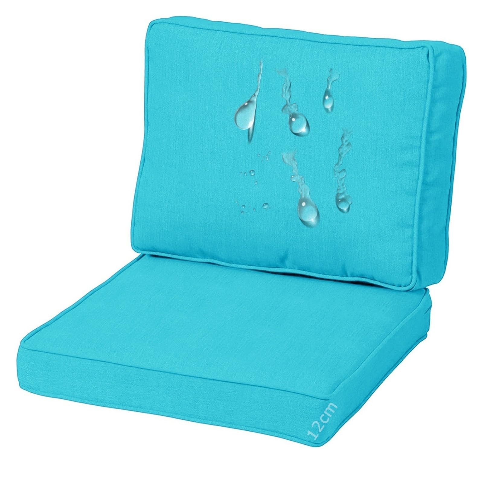 Cuscini per Sedia da Giardino Impermeabile 80% Natale Personalizzare Interno Esterno con Lacci e Schienale per Panche Altalene Divano Poltrona da Patio Mobili da Giardino(60x60x12 cm)
