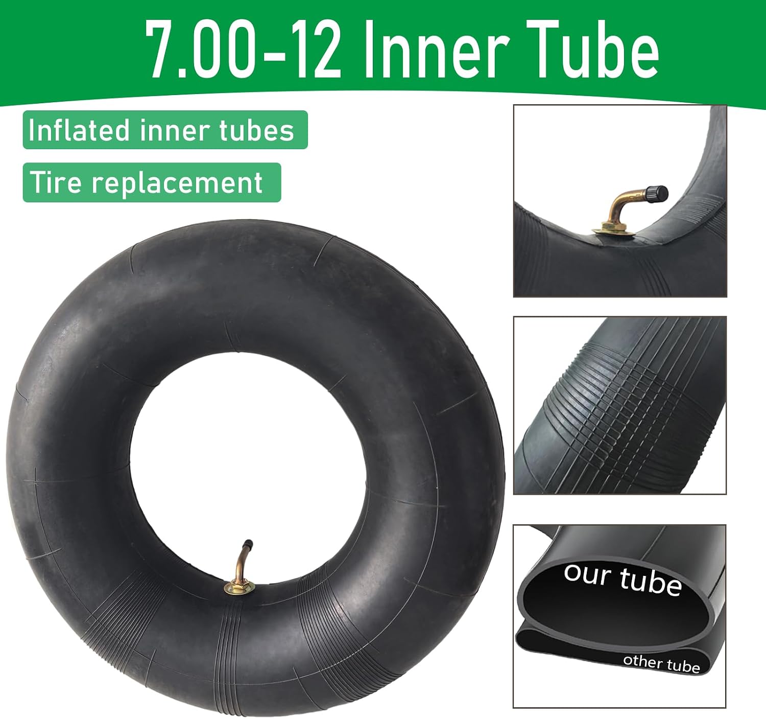 7.00-12 7.00R12 700R12 Forklift Tube 7.00-12 Inner Tube | 7.00x12 Forklift Tube