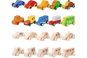 20-piece Wooden Car Painting Kit for Kids