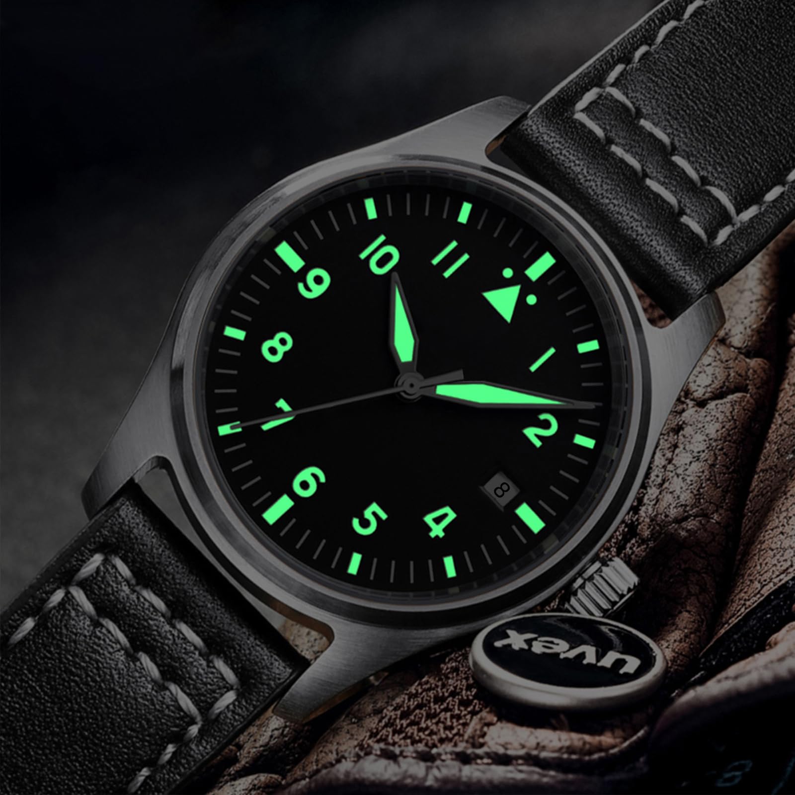ADDIESDIVE Reloj Automático para Hombre Resistente al Agua Movimiento de 200 Metros NH35/8215 Vintage C3 SuperLuminous Analog uhr AD2048/H2/AD2519