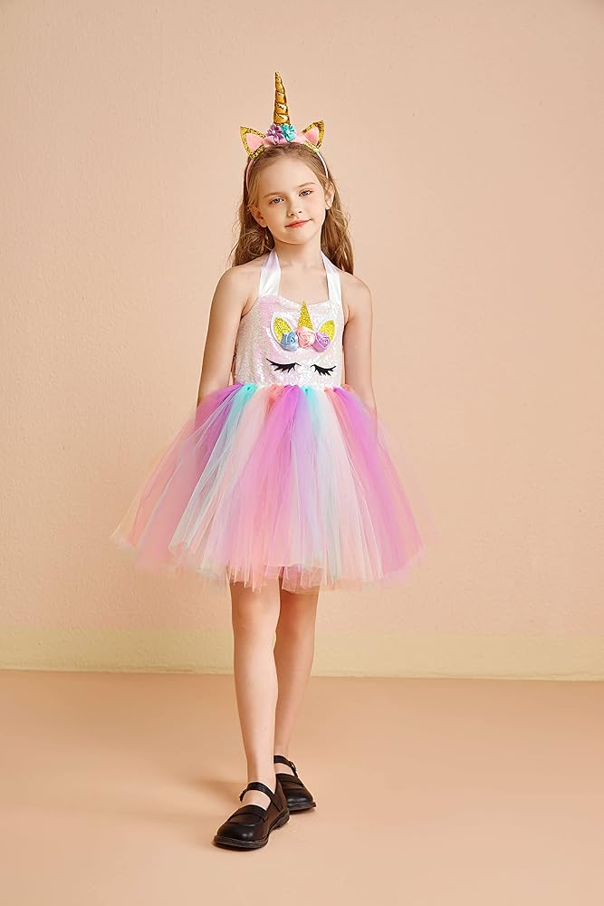 unicorn birthday dress amazon Pastel Unicorn Tutu Dress: Handmade Birthday Costume