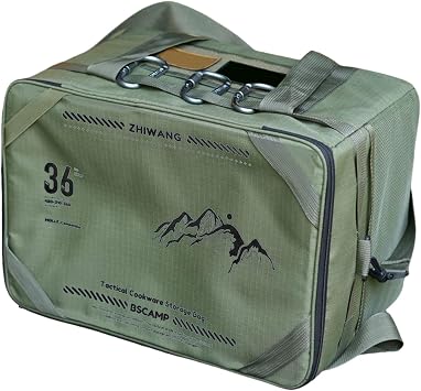 Camping Cooking Gear Bag Organizer, 36l Large Capacity Utensil Storage Pouch, Ideal for Hiking, Outdoor Adventure, Beach Trips, Picnic, Travel, Gear Setup for Campers Travelers, 16.5 x 12.2 x 10.2 |