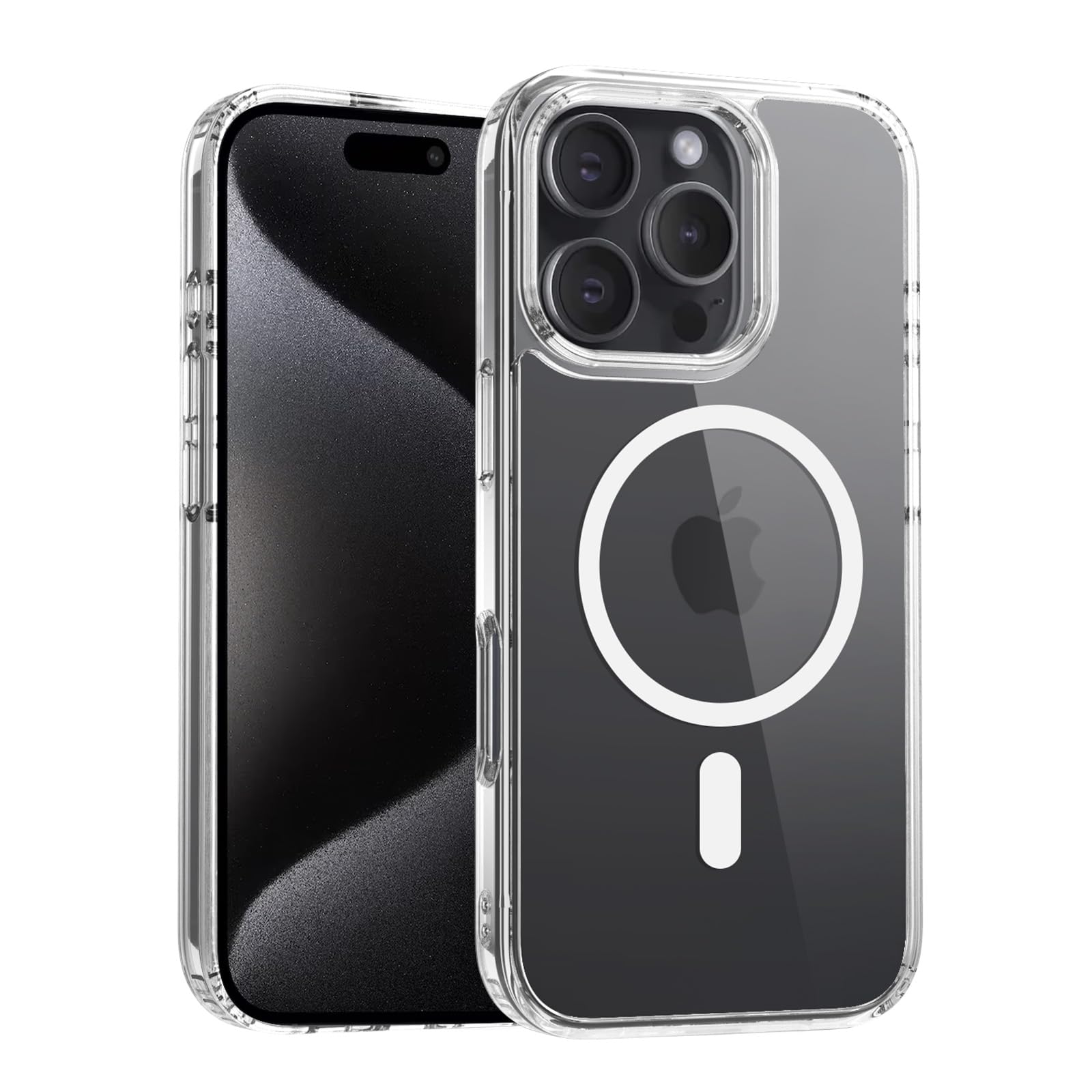 FBKOQKUfor iPhone 16 Pro Case, Compatible with MagSafe, Military Drop Protection,Magnetic Phone Case for phone 16 pro cases,Clear