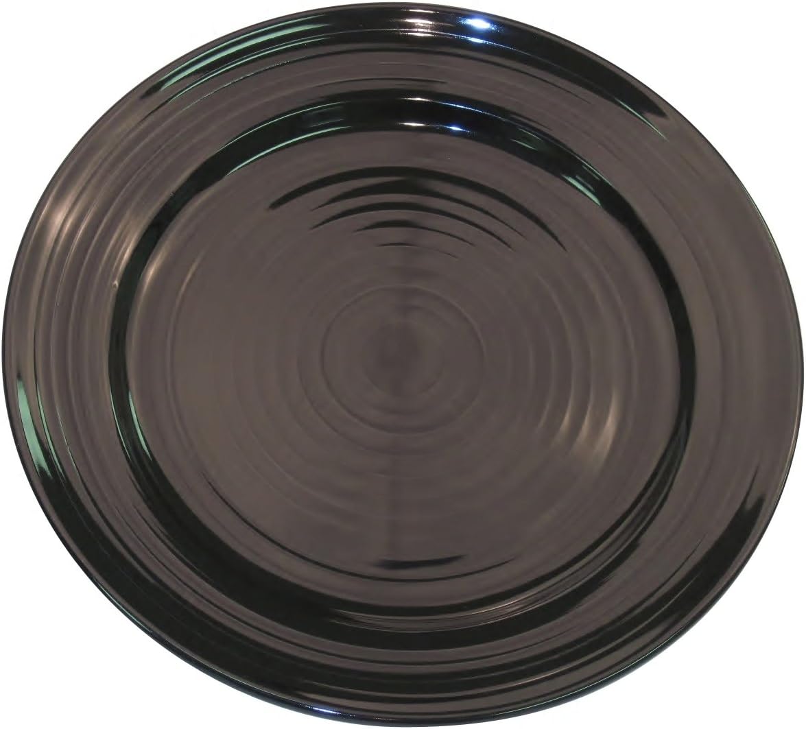 CAC China TG-16BLK Tango Black Porcelain Plate, 10-1/2-Inch, Box of 12