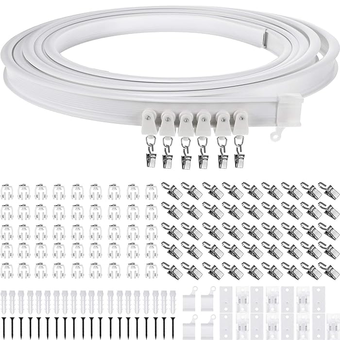 Buy Curved Ceiling Curtain Track Bendable Mount for Curtain Rail Bunk Bed Bay Window Room