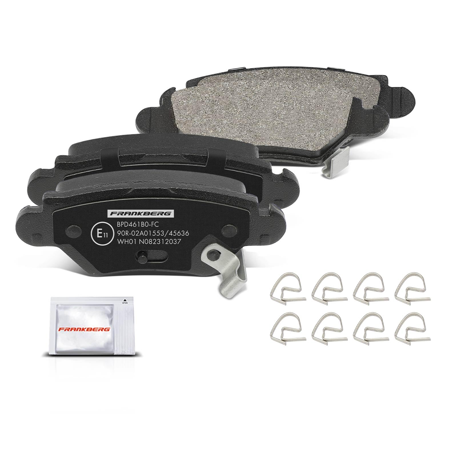 Frankberg 2 discos de freno 4 pastillas de freno | Compatible con: S60 I 384, S80 I 184, XC70 Cross Country 295, V70 II 285