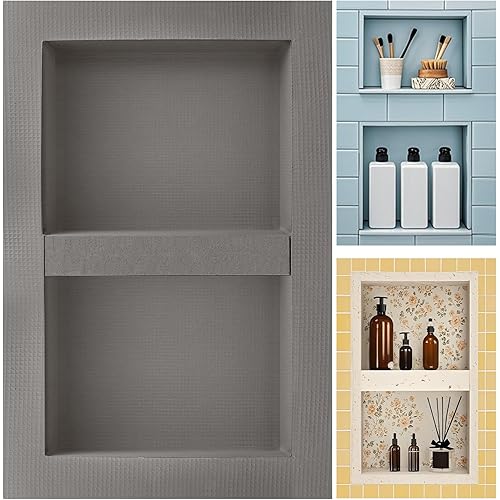 Shower Niche Insert Tile Ready,Niche for Shower Wall,Waterproof Ready-to-Tile Recessed Showers Niches Shelf Box for Bathroom Renovation/Showers Storage,Inner Size 12"x20",Outer Size 16”x24”,Depth 4”