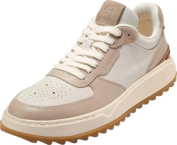 Cole Haan Men's Grandpro Crossover Golf Sneaker, Ivry/LT SES SDE/WP, 7.5