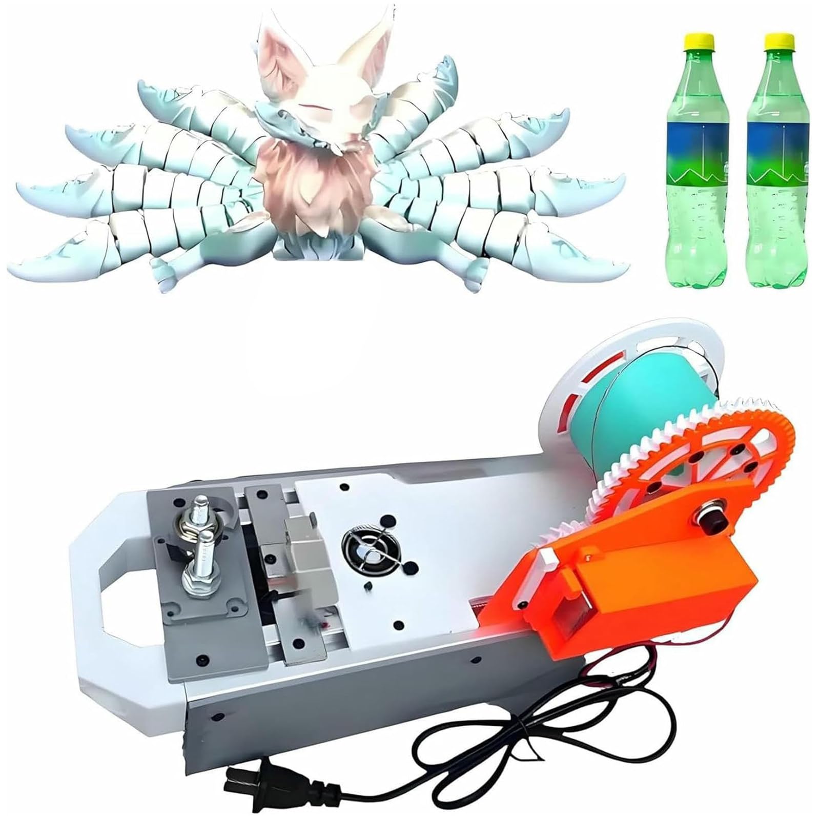 DDZJTPP Desktop 3D Filament Maker 3D Printer Filament Extruder Machine 3D Printing Recycled PET Filament Maker 3D Filament Pultruded from Plastic Bottles for Families, DIY Makers B