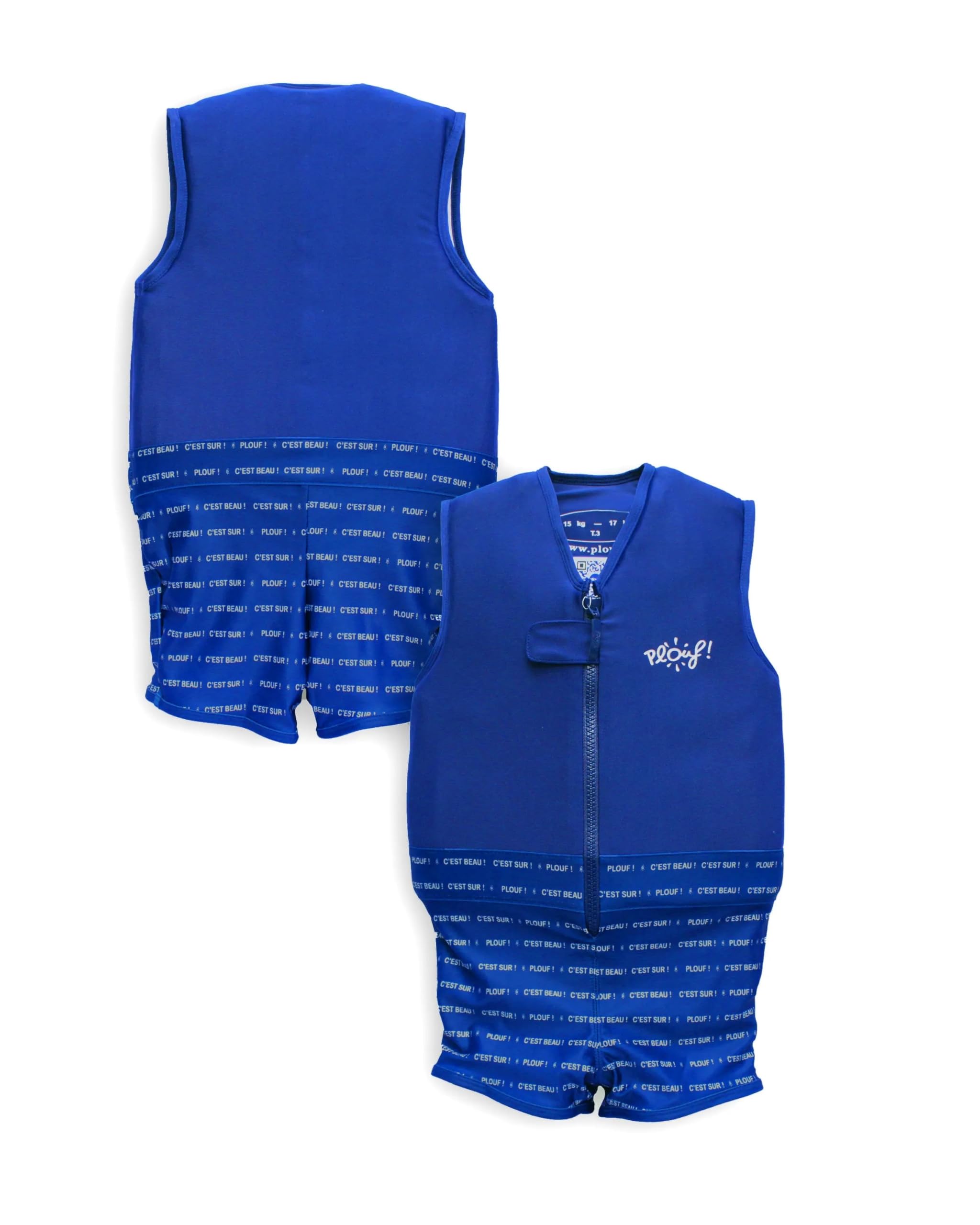 PLOUF Maillot de Bain Flottant pour garçon et Fille : Charly - Combinaison Flottante - Gilet Flottant pour la Sécurité et l'Apprentissage de la Natation