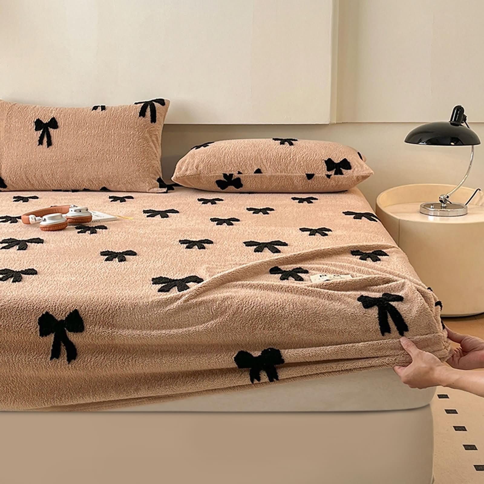 Sábana bajera ajustable para camas con somier, 200 x 220 cm, terciopelo, color caqui, jacquard, cálido, altura del colchón hasta 5-25 cm, sin funda de almohada