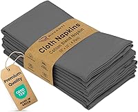 Vista 64 de Ruvanti - Juego de 12 servilletas de tela, servilletas de 45 x 45 centímetros lavables, suaves, duraderas, absorbentes, mezcla de algodón.