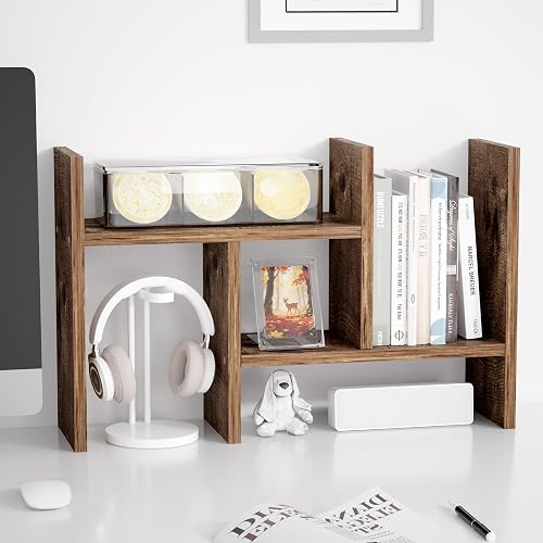 Jerry & Maggie Desktop Organizer Office Storage Rack Adjustable Wood
