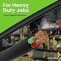 Vista 6 de GearIT Cable de alimentación portátil 14/4 14 AWG (100 pies – 4 conductores) SOOW 600V calibre 14 cable eléctrico para motor, luces portátiles
