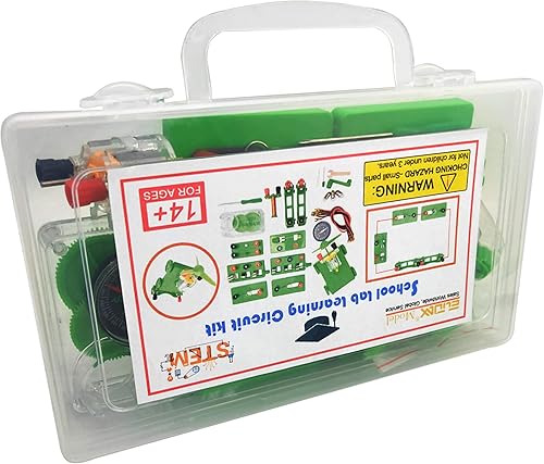 Miniatura 7 de EUDAX Kit de circuito de aprendizaje de laboratorio de ciencias de física, juego de experimentos de electricidad, circuitos de construcción para