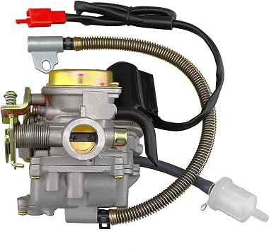 AXITRON PD24J Carburetor for Chinese 4-Stroke GY6 Engine 139QMB 36mm Air Filter 49cc 50cc 80cc Scooters Mopeds Go Carts X-Treme, Lifan Baja SC50 for Qingqi QM50QT-4G Electric Choke