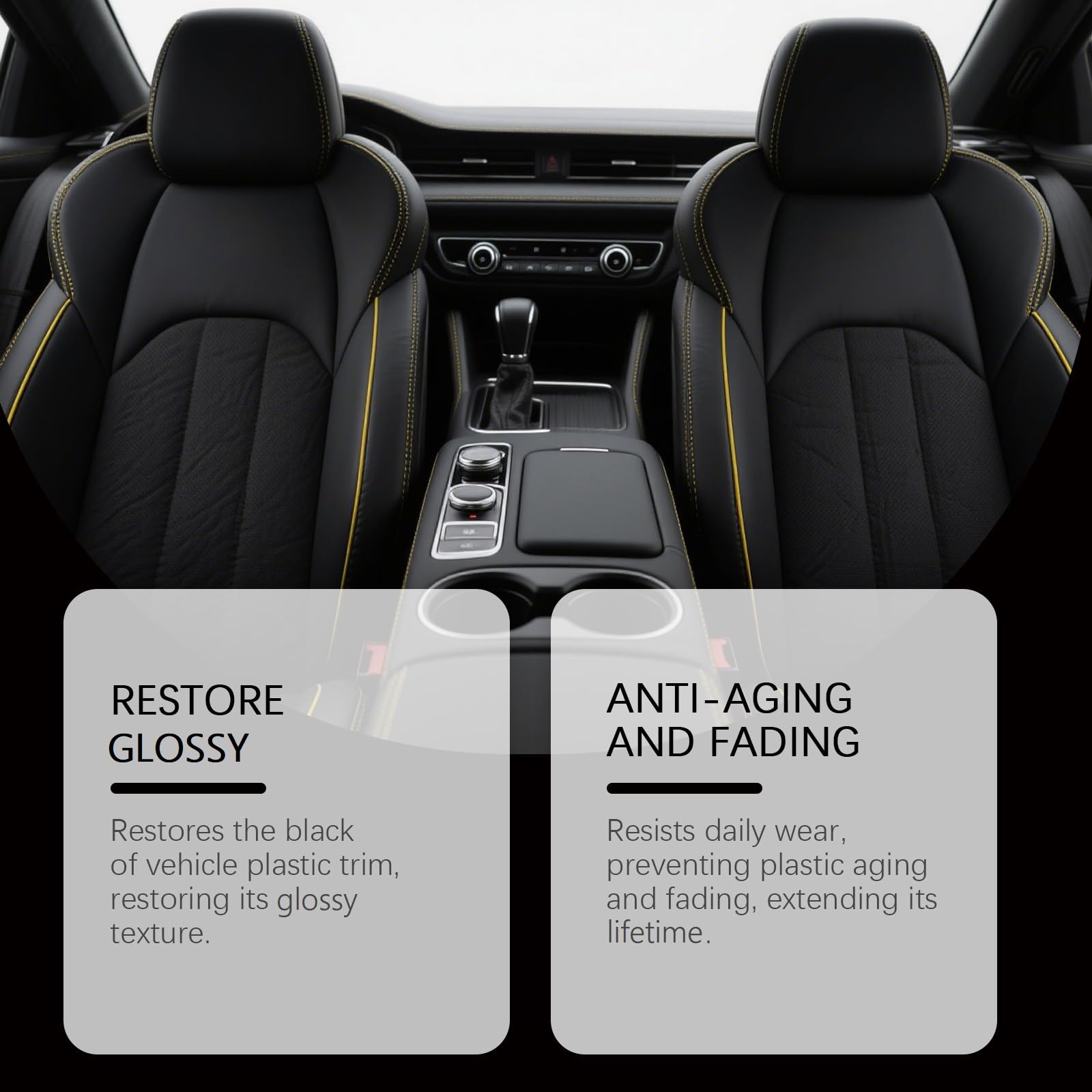 Advanced Black Trim Restorer Plastikowa renowacja z tworzywa sztucznego do użytku na zewnątrz wyblakłych i wewnętrznych tworzyw sztucznych do zderzaków, deski rozdzielczej i winylu, ochrona z