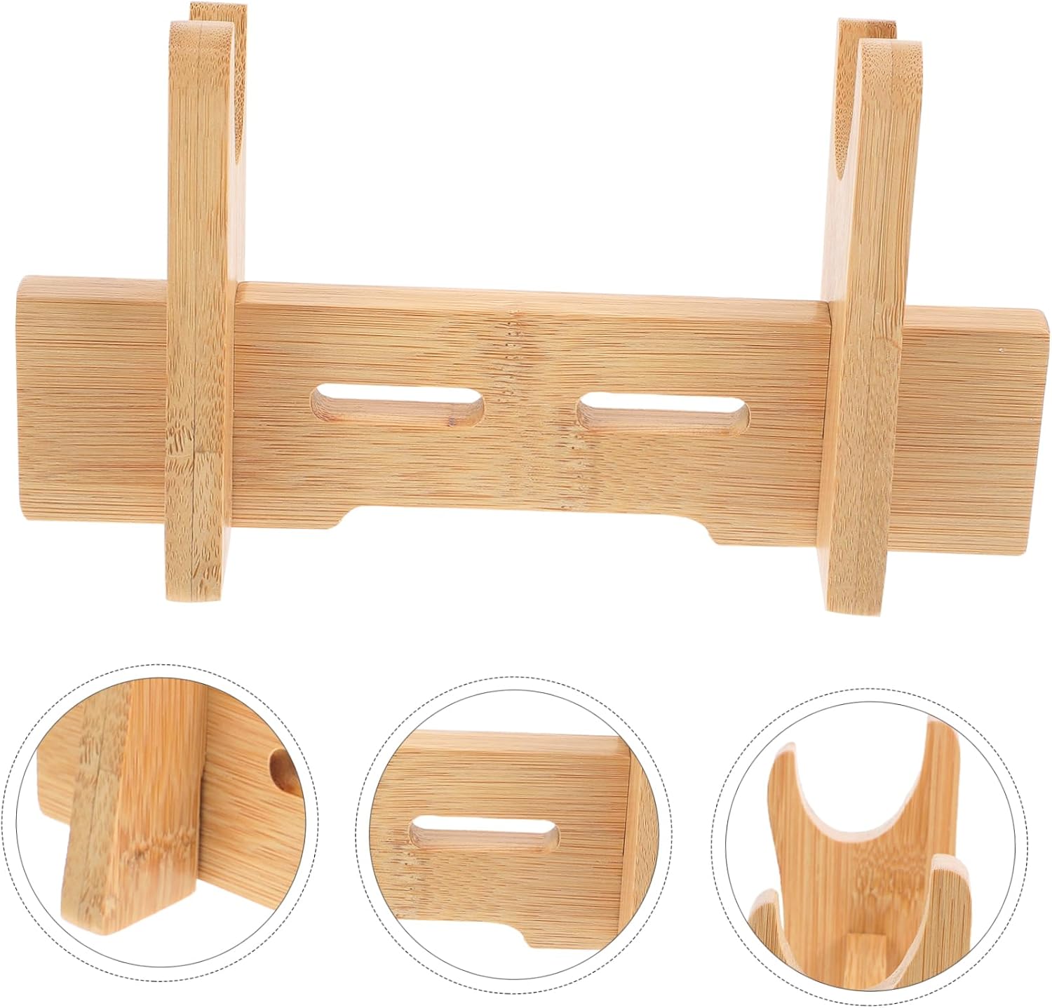 Bamboo Cutter Holder Kitchen Tool Rack Strong Simple Design Beige