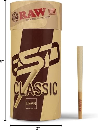 Miniatura 7 de RAW Cones Classic Lean Size – Paquete de 100 – Conos preenrollados de combustión lenta con puntas y tubos de embalaje incluidos
