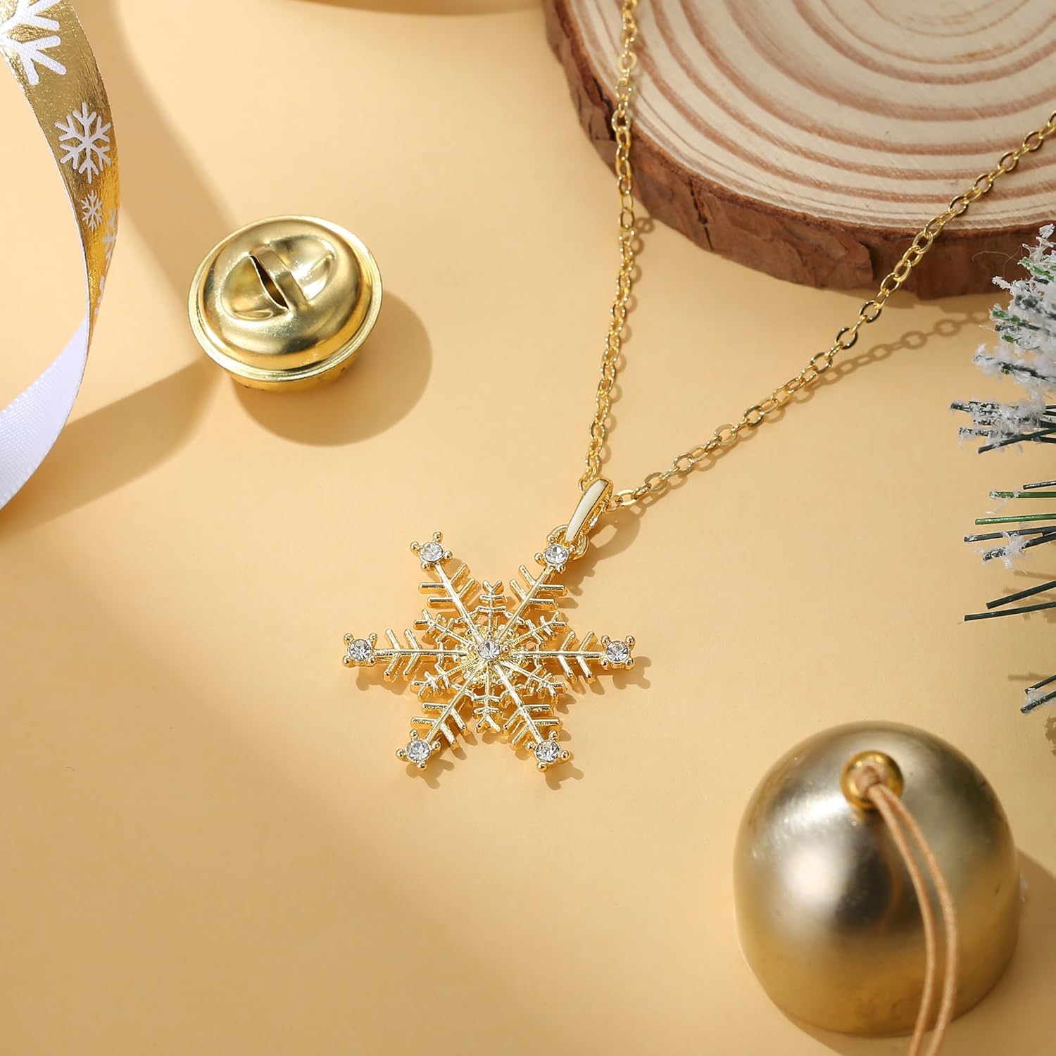 EVER FAITH Austrain Crystal Daily Winter Snowflake Flower Necklace Chain for Women Clear - Image 5