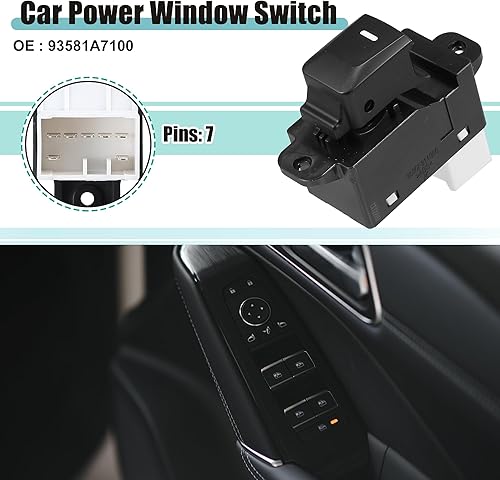 Miniatura 2 de ACROPIX Interruptor de elevalunas eléctrico delantero derecho para KIA CERATO 16 - Paquete de 1 negro
