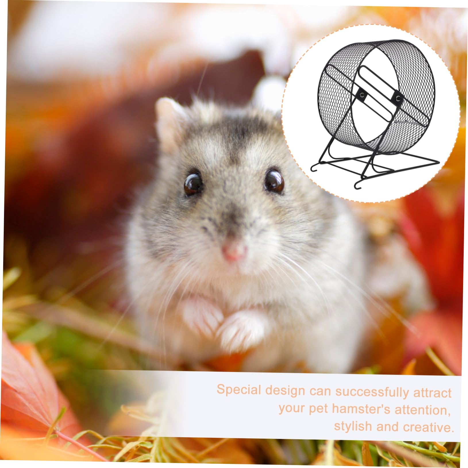 FOMIYES Eisernes Hamsterlaufrad Geräuschlos Leise Kleintier Laufrad für Igel Eichhörnchen und Hamster Haustierspielzeug