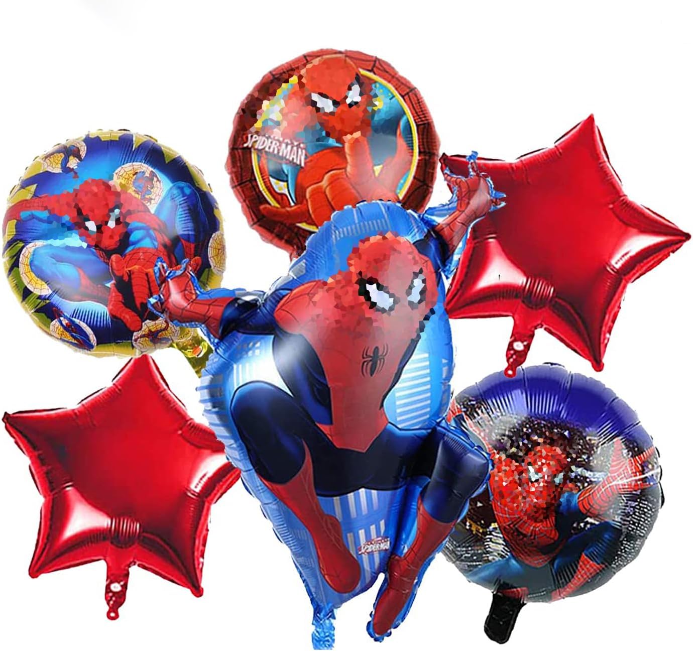 6 Pcs Spider Foil Balloons, Birthday Party Decorations Supplies