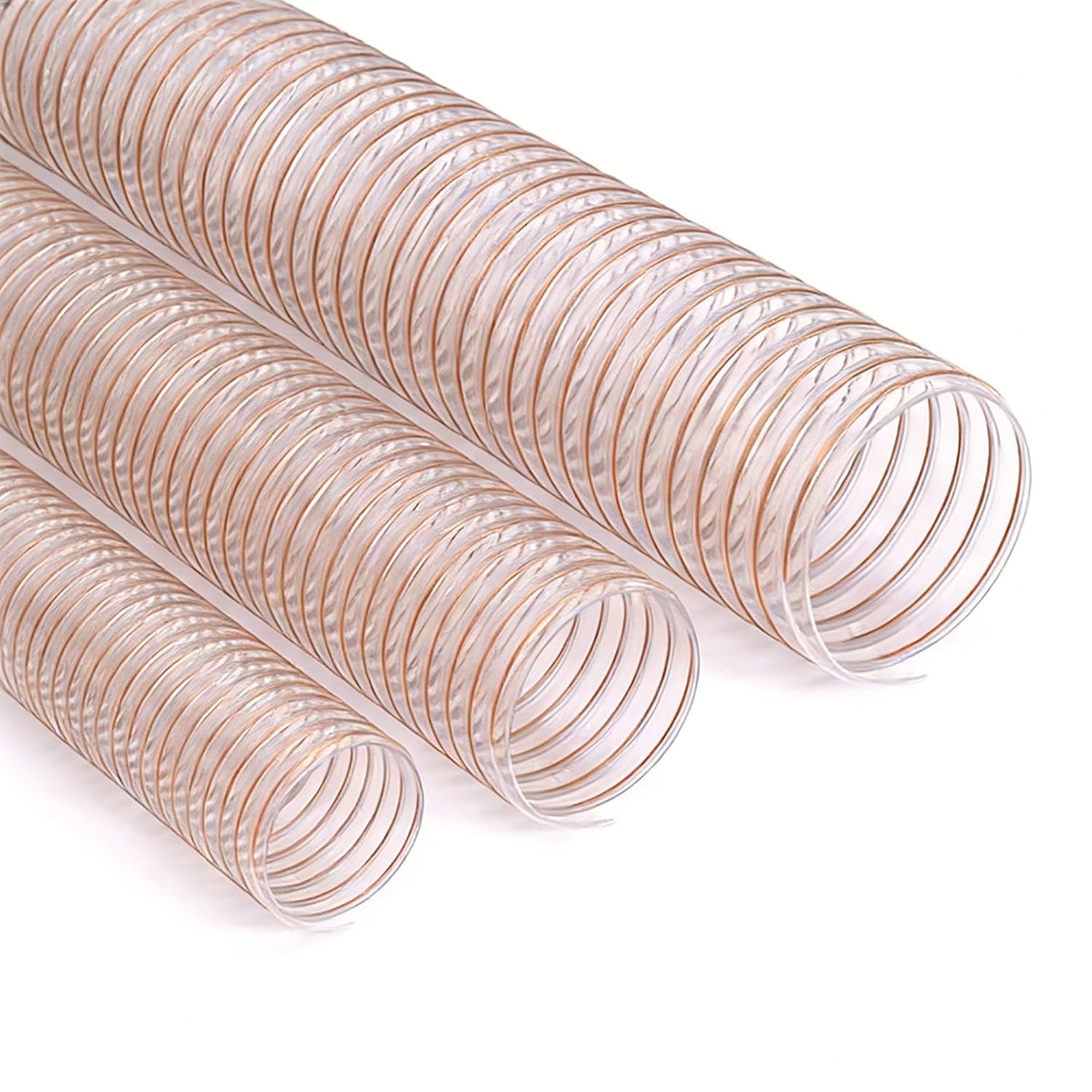 Staubsammelschlauch, Schwere Trümmer PU-Spiralschlauch für Industriewerkstätten Staubabsaugung, Tischsägen, Bandsägen und Hobel(10m,115mm)