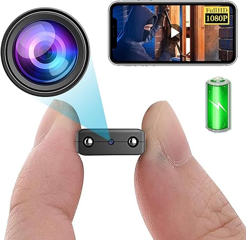 Cámara de batería inalámbrica WiFi más pequeña, cámara de seguridad HD1080P, monitor portátil para bebé, cámara de niñera con grabación de video,