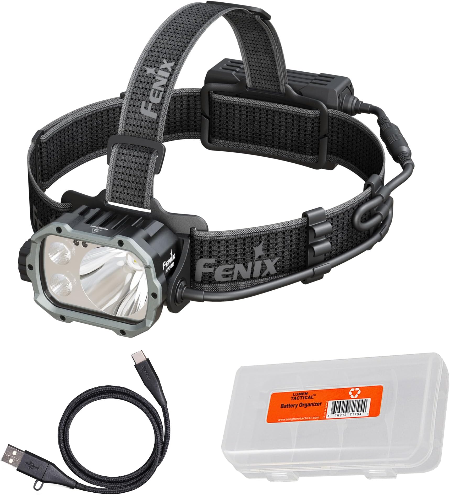 HP35R 4000 Lumen USB-C Rechargeable Headlamp, with Spotlight, Floodlight and red Light for Search and Rescue, Outdoor use, Emergencies, and More