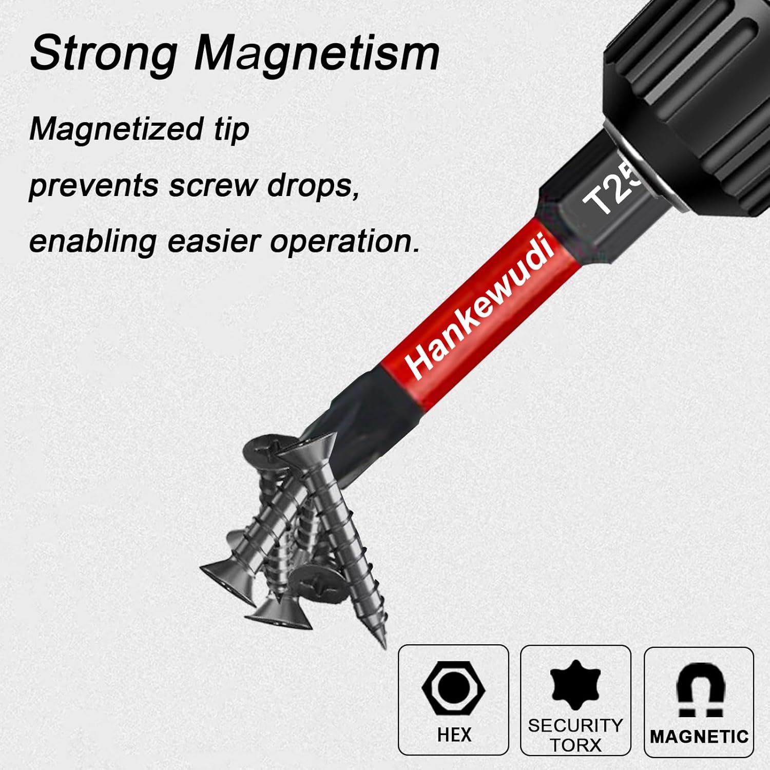 10 Piece T25 Torx Bits For Impact Driver,2 Inch #25 Torque Star Screwdriver Bit Set, CNC Machining S2 Steel Torx Head Power Bits,With Rugged Storage Box