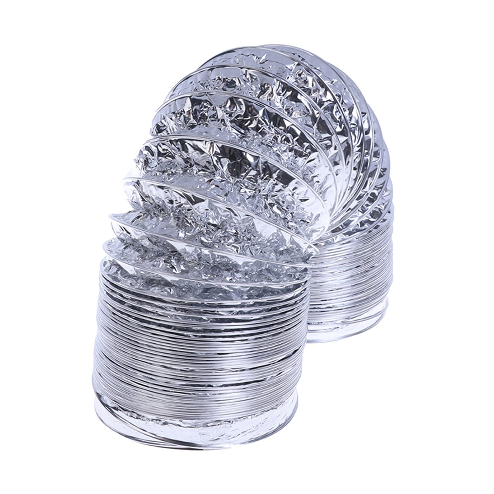 Znjamn One Color 2Pcs Ventilator Pipe Aluminum Tube Air Ventilation Hose Flexible Exhaust Duct For Extractor Fans(1.5M)