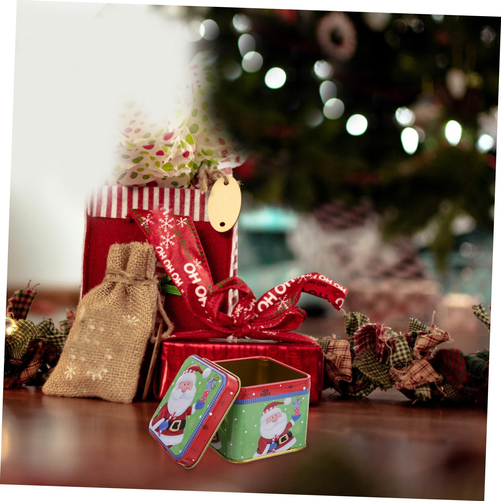YARNOW 6pezzi Scatola di Metallper Biscotti di Natale Barattolo Vuoto Decorativper Caramelle Natalizie Biscotti Dolcetti da Usare come Scatola Regalo di Natale per Conservare Oggetti